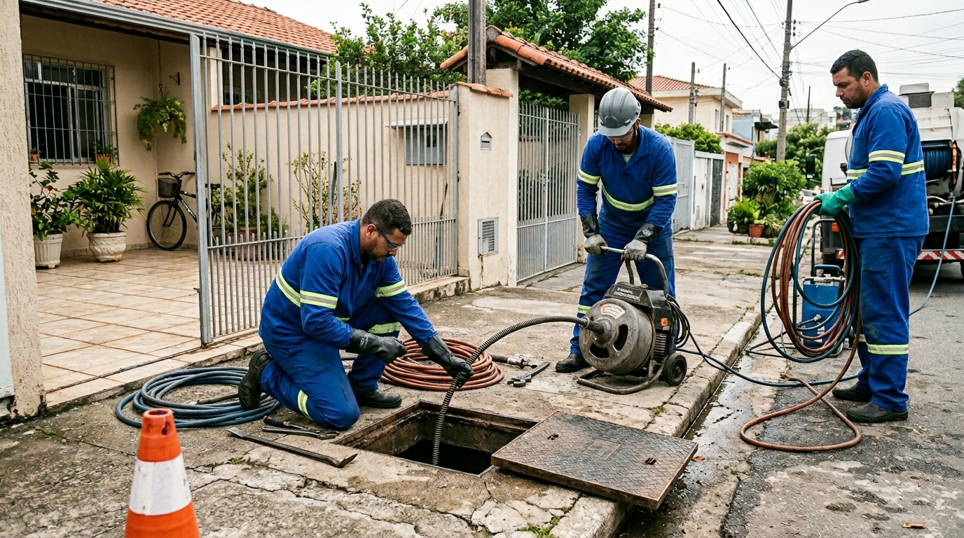 Desentupimento de esgoto em Cascavel-PR