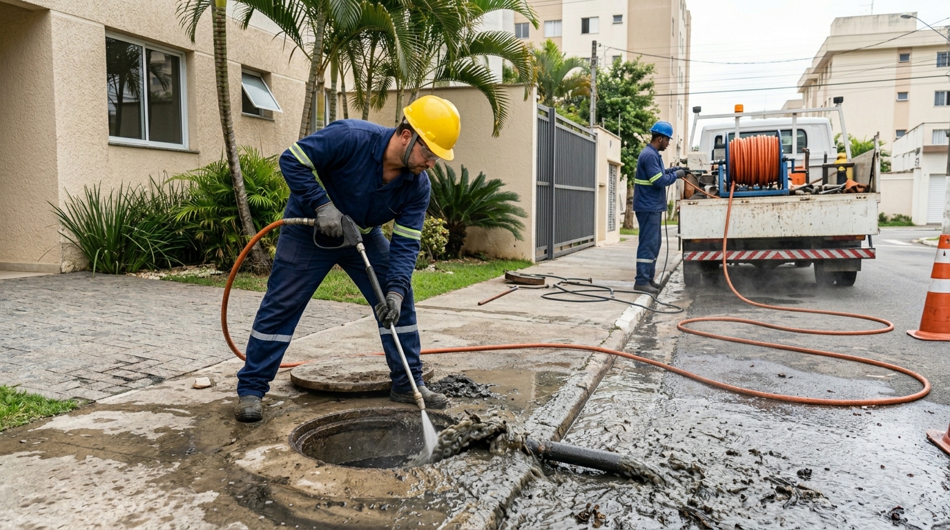 Hidrojateamento com jato de alta pressão em Cascavel-PR